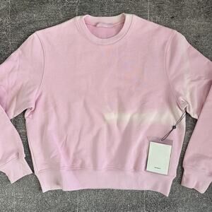 NWT Women's Wardrobe.NYC Track Top Pink Oversized Crewneck Sweatshirt Sz S (NEW)